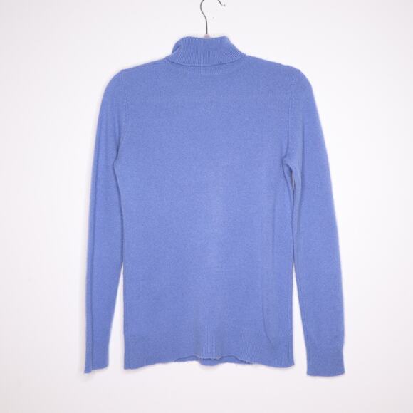 ATM Anthony Thomas Melillo Cashmere Turtleneck Sweater English Blue Women's S - Picture 9 of 13